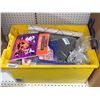 Image 1 : Bin of Assorted Craft Supplies Bin Included