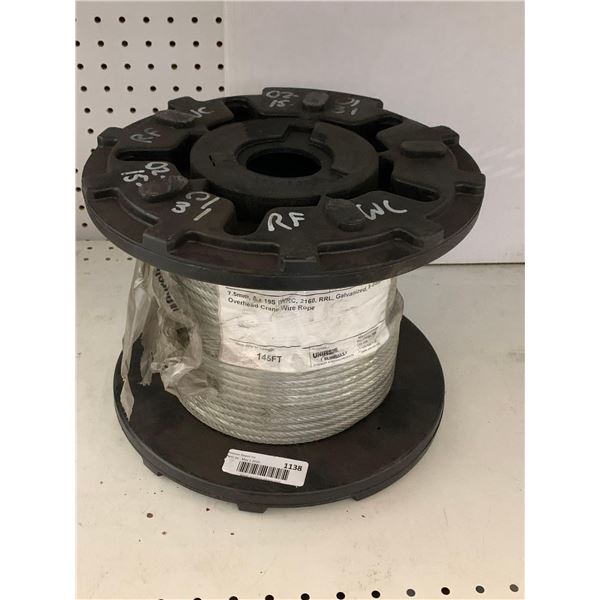 CAnam Group Inc 7.5mm, 8 x 19S IWRC, 2160, RRL, Galvanized, 8-STrand,Overhead Crane Wire 145 Ft