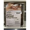 Image 2 : ForPro Premium Flannel Massage Sheet Set White