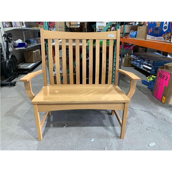 Mission Style Solid Wood Bench
