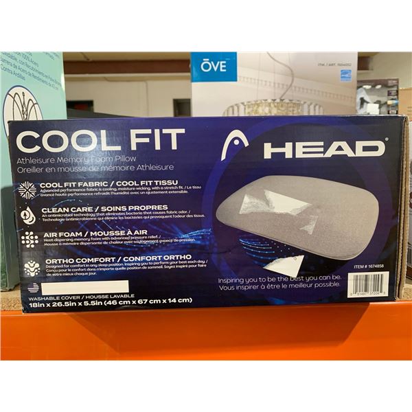 Head Cool Fit Athleisure Memory Foam Pillow 46cm x 67cm x 14cm
