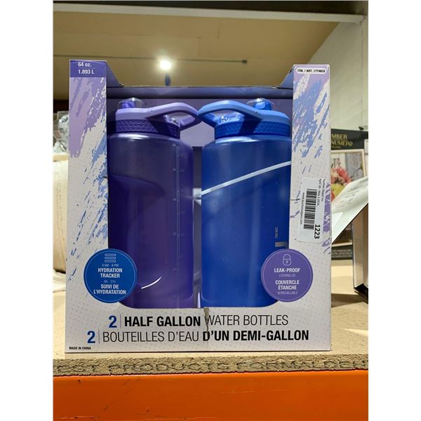 2 Half Gallon Water Bottles