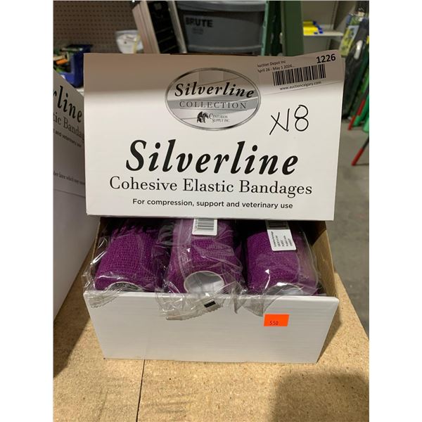 Silverline Collection Cohesive Elastic Bandages Purple 18 count