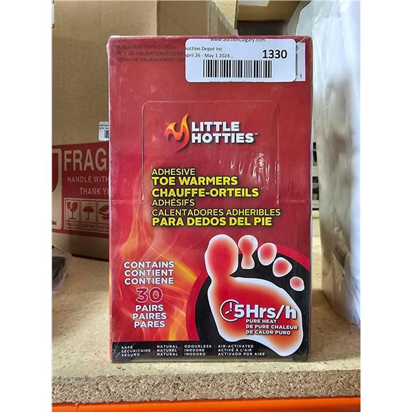 Little Hotties adhesive toe warmers, pack of 30 pairs