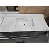 Image 2 : Grey bathroom vanity cabinet with marble counter top 43"Lx22"Dx34"T