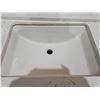 Image 3 : Grey bathroom vanity cabinet with marble counter top 43"Lx22"Dx34"T