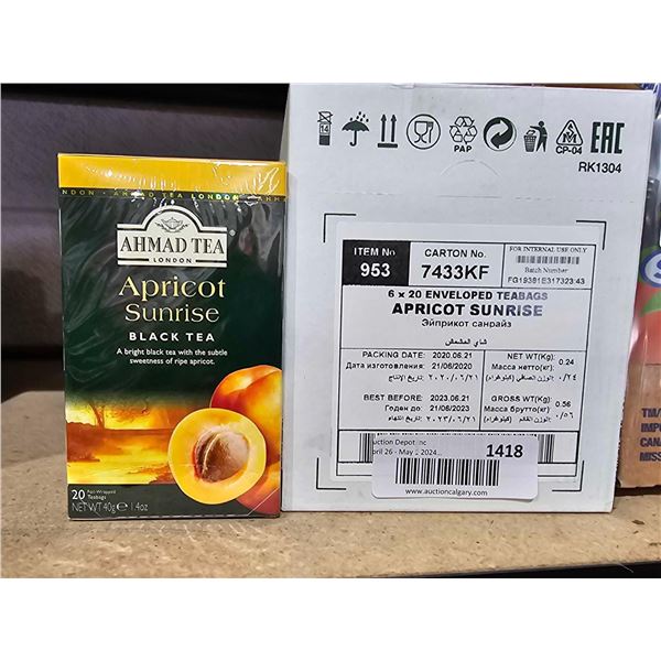 Ahmad Tea - Apricot Sunrise Black Tea - 6x20 Enveloped Teabags