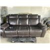 Image 1 : Dark Brown Power 3 Seat Reclining Sofa