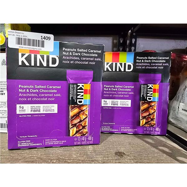 Kind Peanut, Salted Caramek Nut & Dark Chocolate Garnola Bars 24x40g