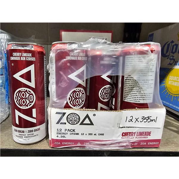 ZOA Cherry Limeade Energy Drink 12x 355ml