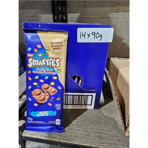 Smarties Candy Bars 14x90g