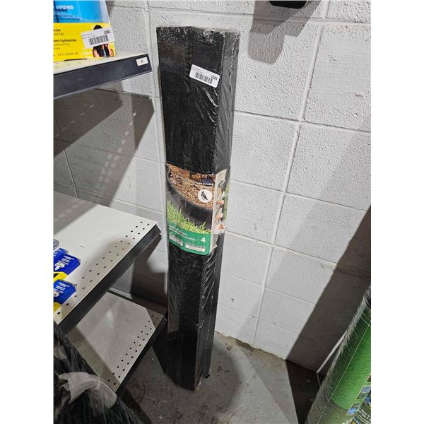 Package of 4 Heavy Duty Rubber Landscaping Edging with Anchor Spikes