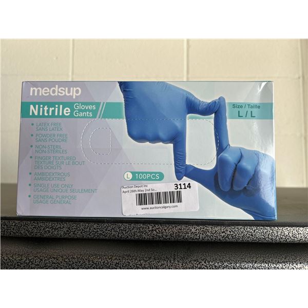 Medsup Nitrile Gloves Size L 100pcs