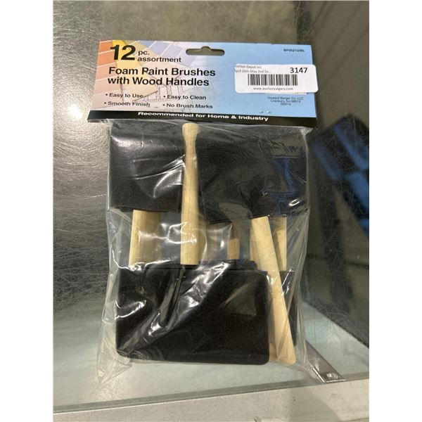 2" Foam Paint Brush With Wooden Or Plastic Handle - Foam Paint Brush