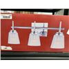 Image 3 : Canarm Covina Bathroom Vanity Light - 3 Lights - Glass - Chrome