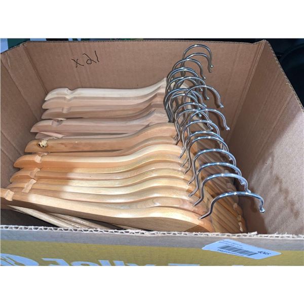 Lot of 21 Assorted Clothes Hangers