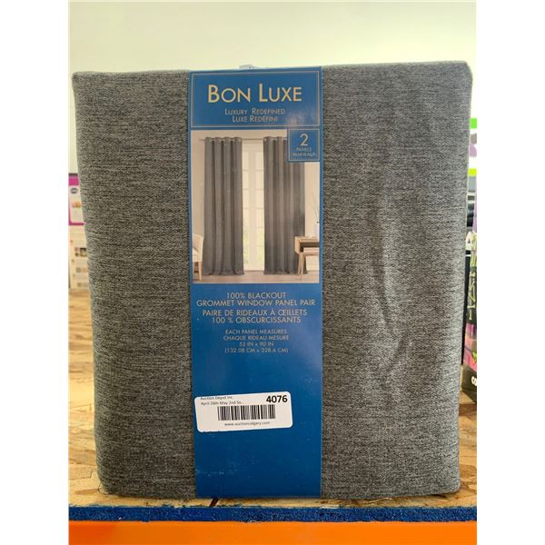 Bon Luxe 100% Blackout Grommet Window Panel 2 Panels