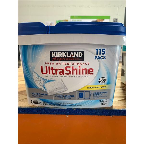 Kirkland Premium Performance Ultra Shine Dish Washer Pods 115 pacs