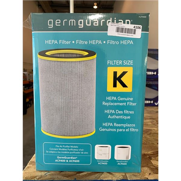 Germ Guardian HEPA Filter K Size