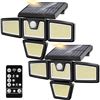 Image 1 : Kasonic Solar Flood Lights, 392 LEDs Motion Sensor Lights Outdoor, 6500K Wide Angle Illumination, IP
