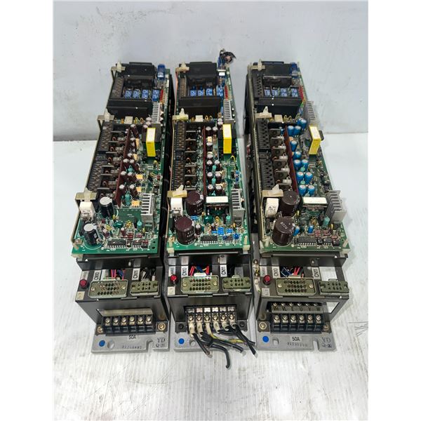 (3) OKUMA 50A Drives - NO PART NUMBERS