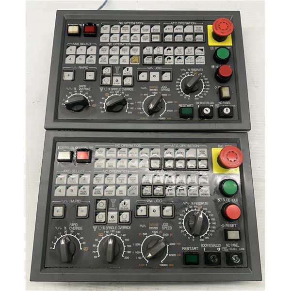 (2) Okuma #E0105-566-103-2 MPN7000 M-S Lathe Operator Control Panel