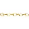 Image 3 : Vintage 14K Gold 6.75" Dual Row Graduating Pearl Figure 8 Infinity Link Bracelet
