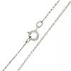Image 6 : Petite 10K TT Gold Channel Blue Topaz Diamond Polished Overlap Pendant Necklace