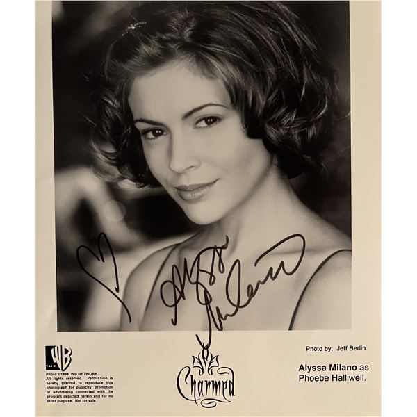 Alyssa Milano facsimile signed photo. 8x10 inches