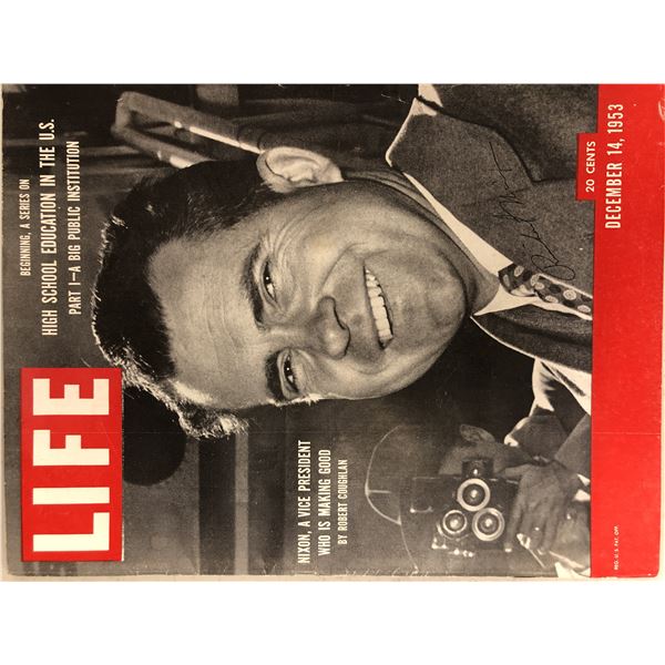 Richard Nixon signed Life Magazine. GFA Authenticated