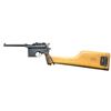 Image 2 : MAUSER LONG BARREL BOLO, HASH MARKED, STOCK.