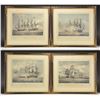 Image 1 : SET OF 4 RARE ENGRAVINGS HMS SHANNON VS. USS