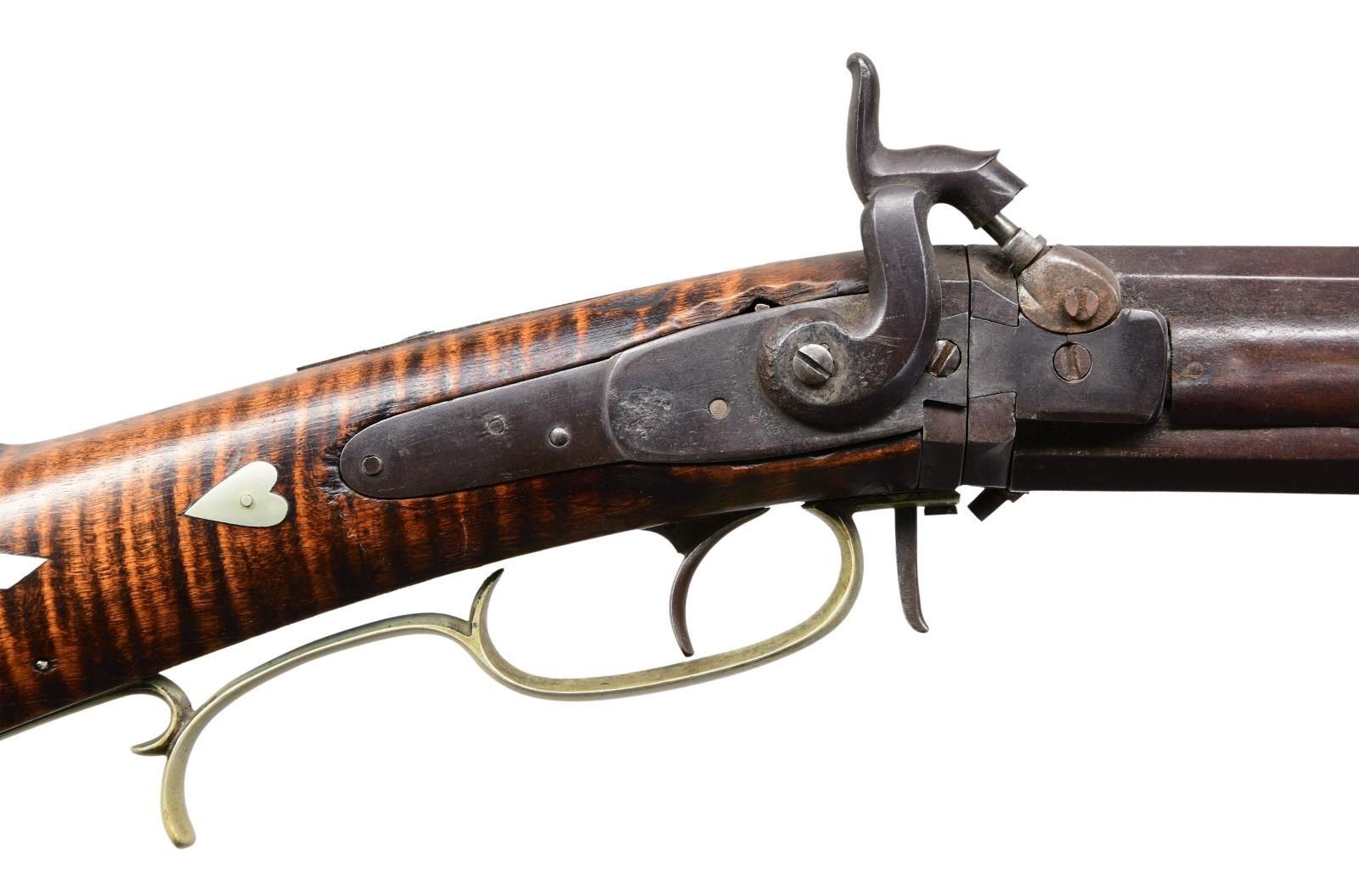 UNMARKED PERCUSSION SWIVEL BREECH RIFLE. - Poulin Auctions