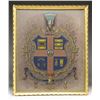 Image 1 : RARE OIL ON CANVAS ESCUTCHEON "COL. GEORGE G.