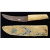 Image 2 : NATIVE AMERICAN BEADED SHEATH & KNIFE.
