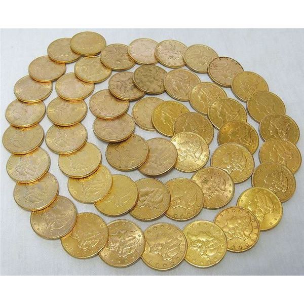 Ten (10) $20 Liberty Gold AU Detail