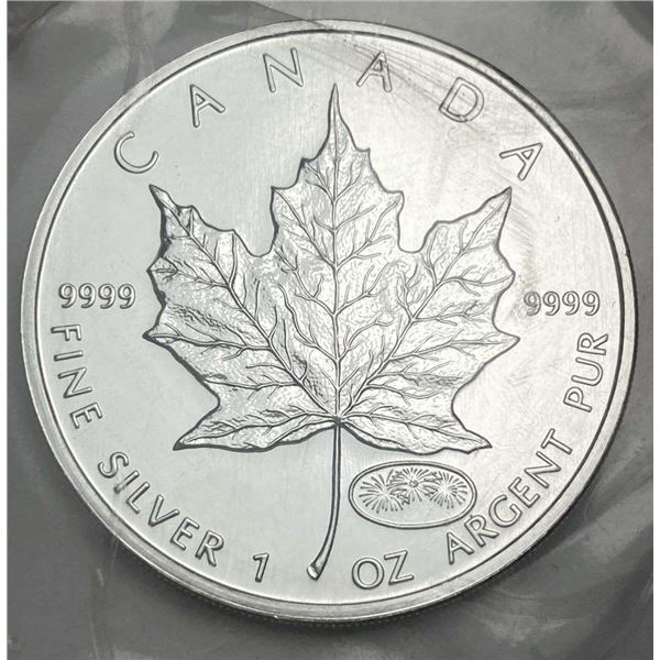 1999-2000 Canada $5 Maple Leaf 1 ozt .9999 Silver Firework Privy