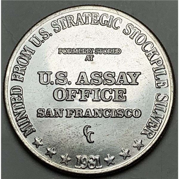 1981-CC U.S. Assay Office 1 ozt .999 Silver Trade Unit