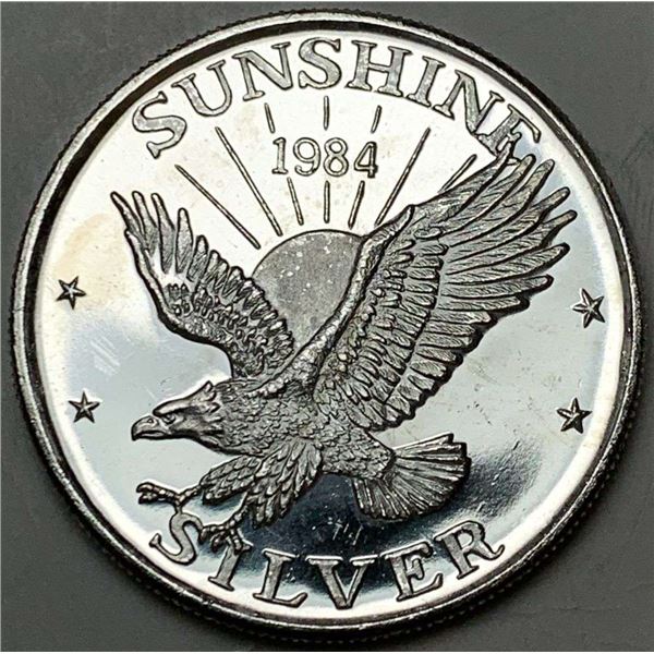 1984 Sunshine Mining Eagle 1 ozt .999 Silver