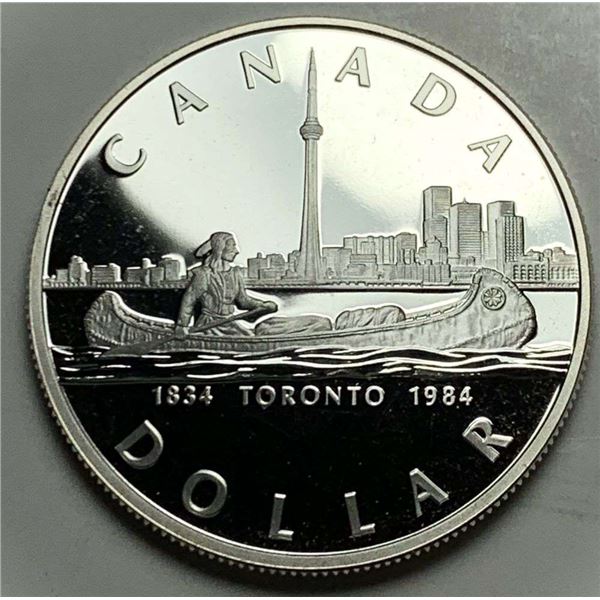 1984 Toronto Canada Proof Silver Dollar