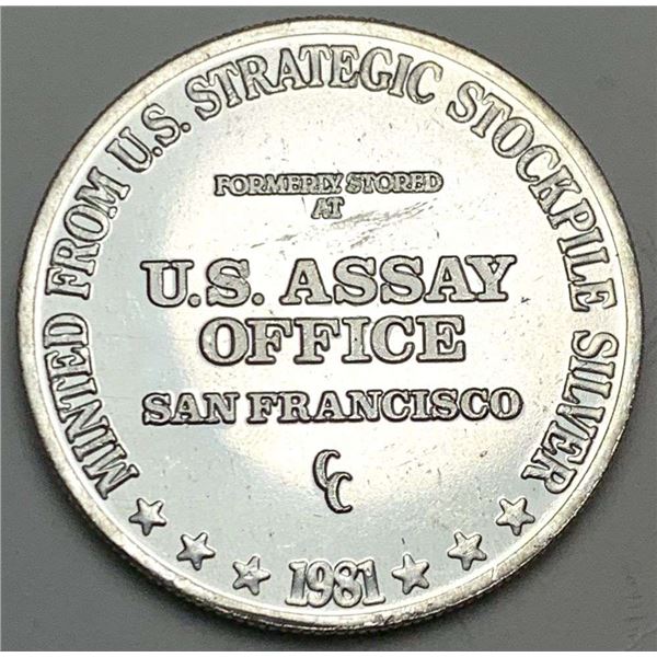 1981-CC U.S. Assay Office 1 ozt .999 Silver Trade Unit