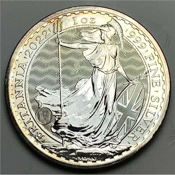 2022 Great Britain Britannia 1 ozt .999 Silver