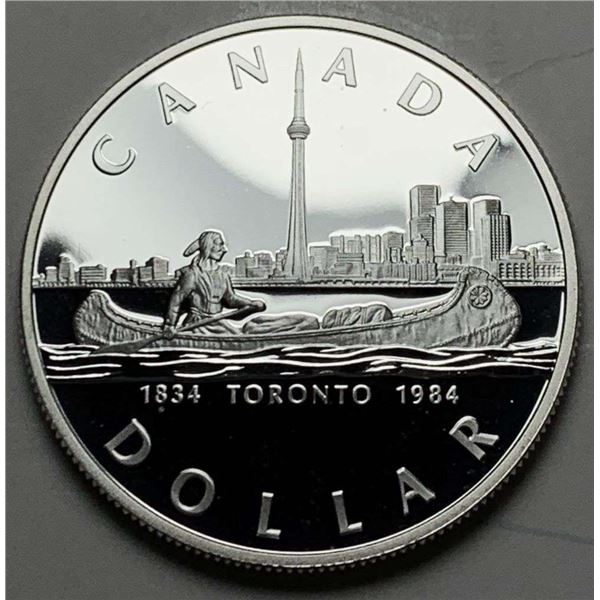 1984 Toronto Canada Proof Silver Dollar