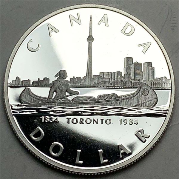 1984 Toronto Canada Proof Silver Dollar