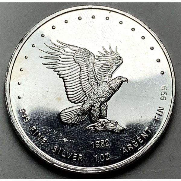 1982 Eagle Monex International LTD 1 ozt .999 Silver