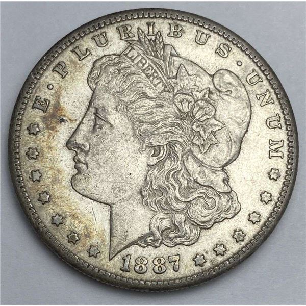 1887-S Morgan Silver Dollar AU
