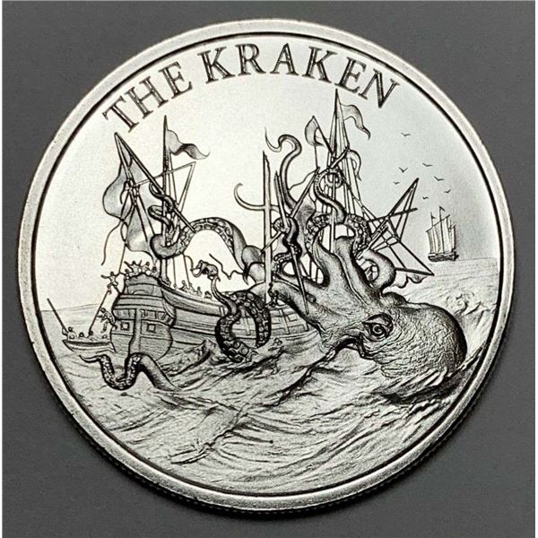 The Kraken Intaglio Mint 1 ozt .999 Silver