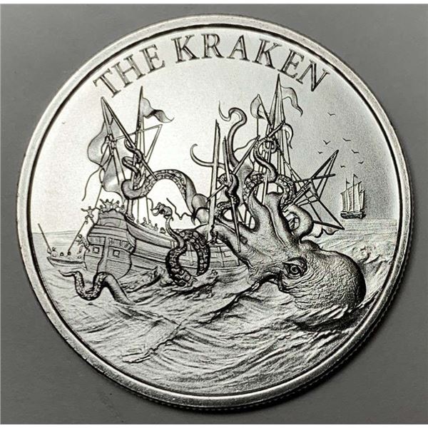 The Kraken Intaglio Mint 1 ozt .999 Silver