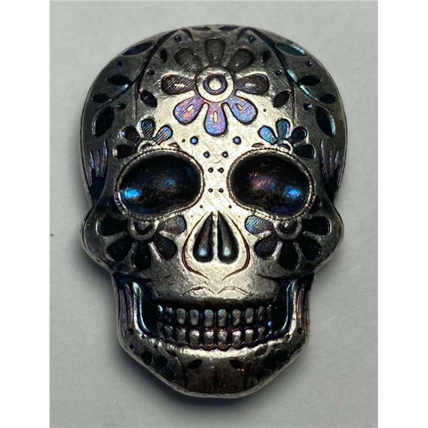 Day Of The Dead Skull 2 ozt .999 Silver