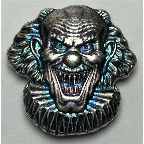 Evil Clown Head 2 ozt .999 Silver